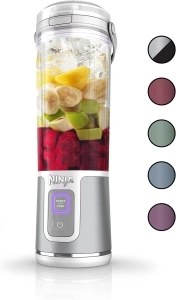 Ninja BC151WH Blast Portable Blender, Cordless, 18oz. Vessel, Personal Blender-for Shakes & Smoothies, BPA Free, Leakproof Lid & Sip Spout, USB-C Rechargeable, Dishwasher Safe Parts, White