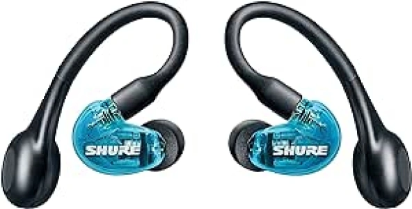 Shure (2nd Generation) AONIC 215 Fully Wireless High Sound Isolating Earbuds, SE21DYBL+TW2-A Translucent Blue: IPX4 Splashproof/External Sound Injection, Bluetooth 5.0 / Type-C Cable,One Size