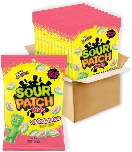 Sour Patch Kids Sweet and Sour Candy (Watermelon, 8-Ounce Bag, Pack of 12