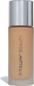 Fitglow Beauty - Natural Foundation+ Photo-Filtering Foundation | Vegan, Woman-Owned Clean Beauty (F3.7 - Medium Warm, Golden Undertones)