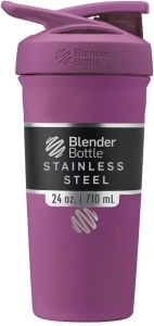 BlenderBottle C03667 Strada Insulated Stainless Steel Shaker Bottle, 24oz, Plum