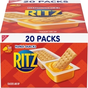 Handi-Snacks RITZ Crackers 'N Cheesy Dip Snack Packs, 20 Snack Packs