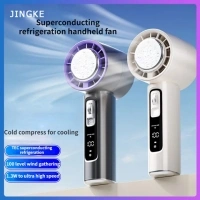 Xiaomi New Semiconductor Refrigeration Handheld Fan 100 Speed Fan Rechargeable Turbo Fan 6000mah Portable Fan Handheld Fan High Speed Ice Pack Handheld Fan