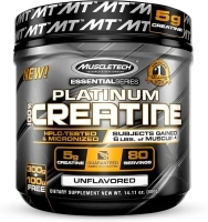 MuscleTech Creatine Monohydrate Powder | Platinum Creatine Powder | Pure Micronized Creatine Powder | Post Workout Supplement, Muscle Recovery + Muscle Builder | Mass Gainer | Unflavored (80 Servings)