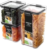 Sistema 82008 Storage Containers, 3 Pack, Clear