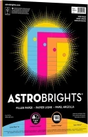 Astrobrights Wausau Wide Ruled Filler Paper Assortment, 100 Count, 8 X 10.5 Inches (25910)