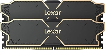 Lexar THOR 32GB (2x16GB) DDR5 RAM 6000MT/s CL32 1.3V Desktop Memory with Heatsink, AMD Expo and Intel XMP 3.0 (Black) LD5U16G60C32LG-RUD
